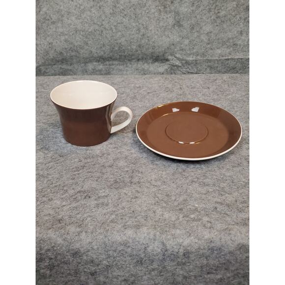 Mikasa MCM Duplex Cup & Saucer in Brown Ben Seibel D3800 Made in Japan - Picture 3 of 9